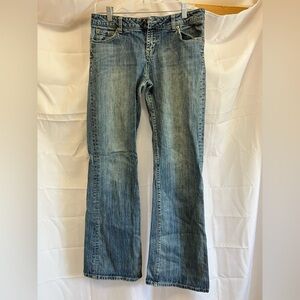 American Eagle Blue Flare Wide Leg Jeans